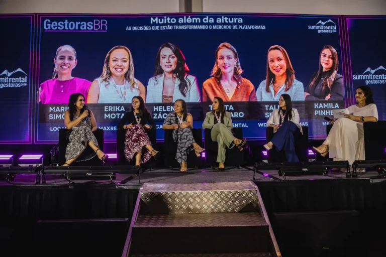 Painel muito além da altura no Summit Rental Gestoras 2026, Pullman Guarulhos